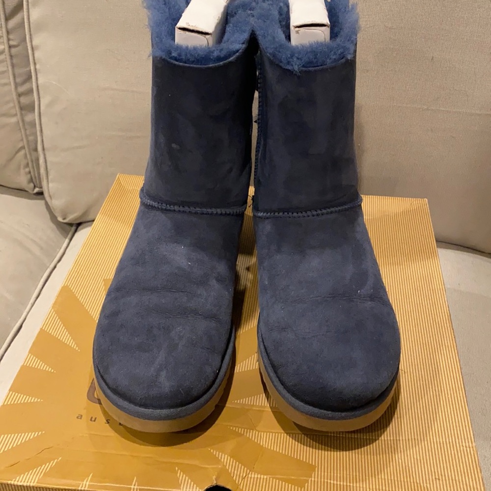 Navy Bailey Bow Ugg Boots